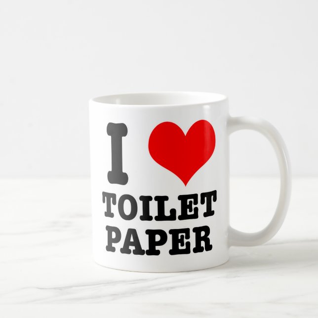 Jag älskar toalettpapper kaffemugg (Höger)