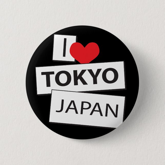 Jag älskar Tokyo Japan Knapp (Framsida)