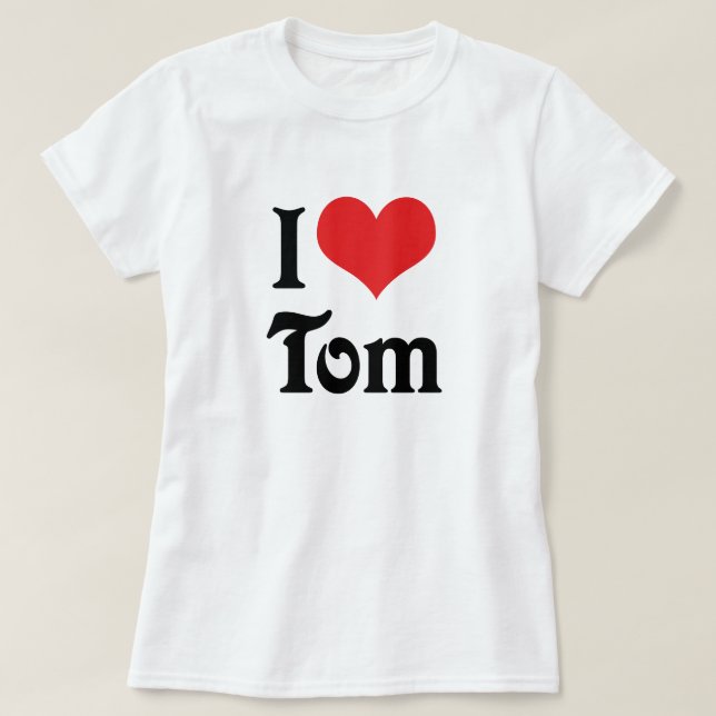 Jag älskar Tom Tröja (Design framsida)