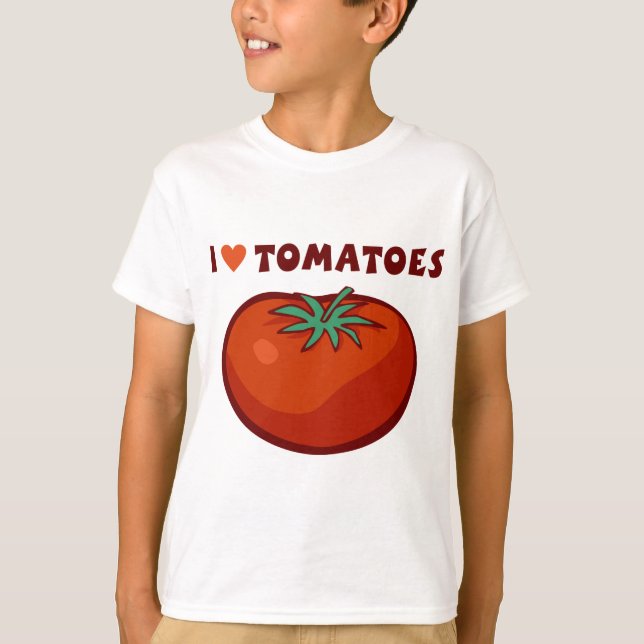 Jag älskar tomater t-shirt (Framsida)
