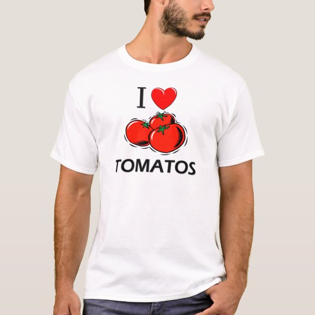 Jag älskar tomater t-shirt (Framsida)