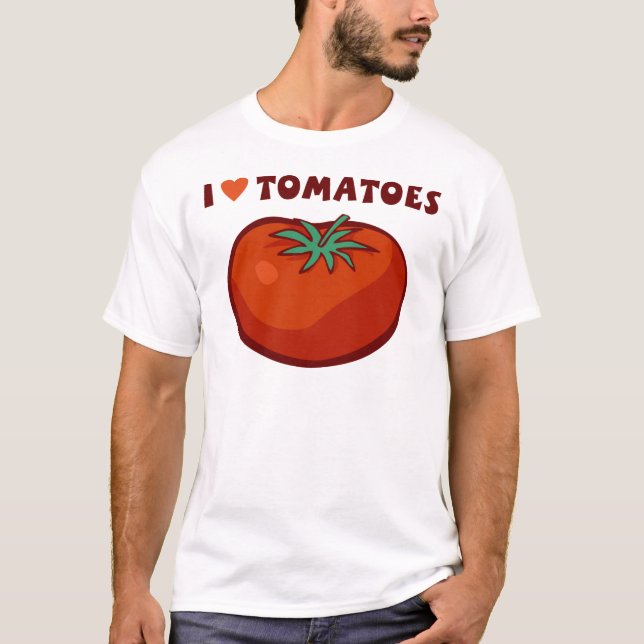 Jag älskar tomater tee shirt (Framsida)