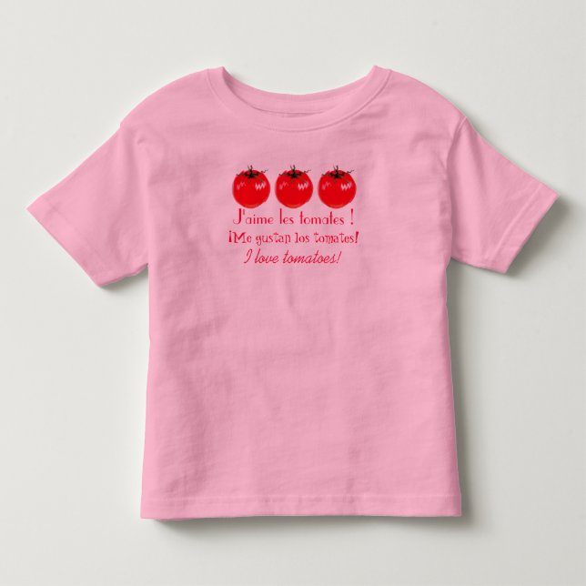 Jag älskar tomater! tee shirt (Framsida)