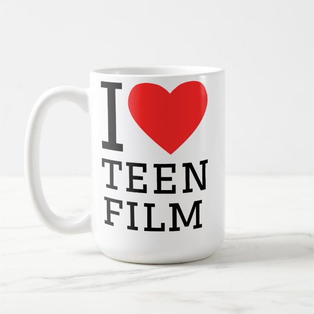 Jag älskar tonårsfilm kaffemugg (Vänster)