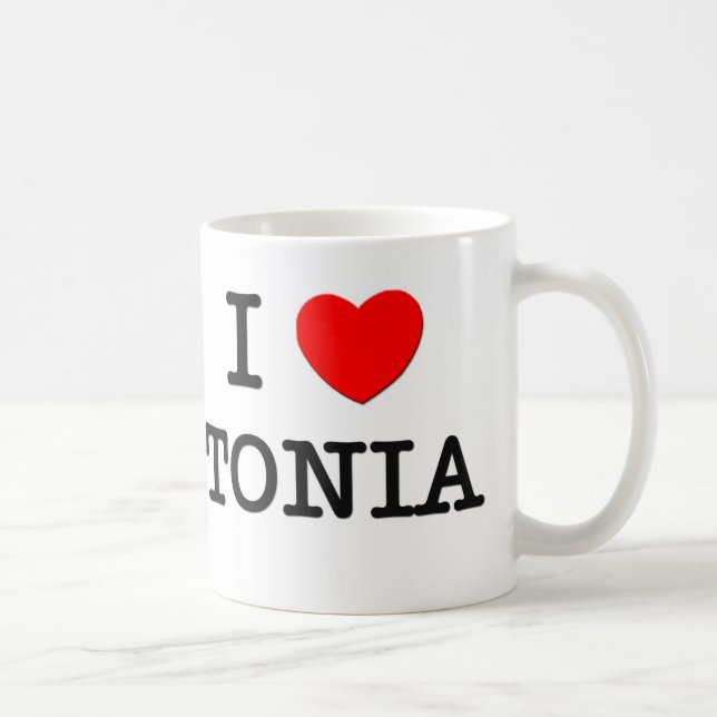 Jag älskar Tonia Kaffemugg (Höger)