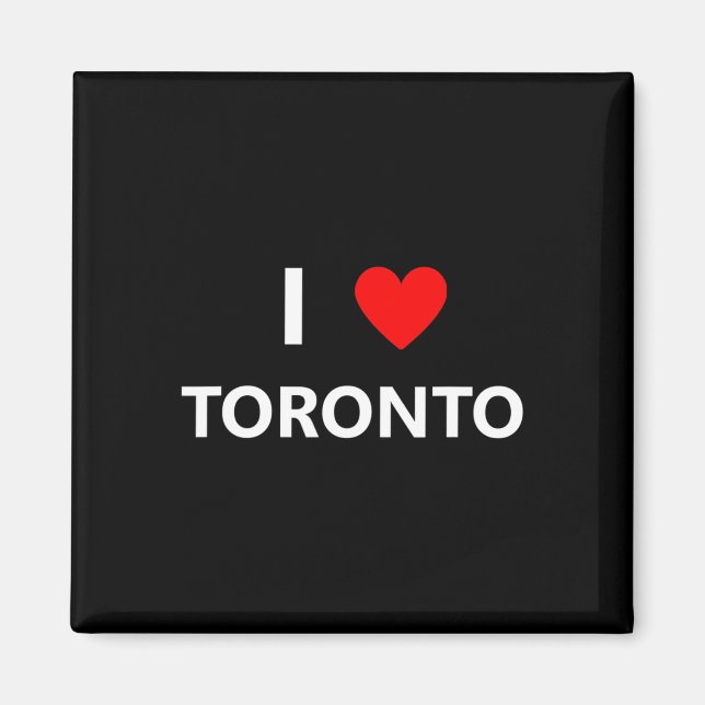 Jag älskar Toronto Kanada Stad Turist Souvenir  Magnet (Framsidan)