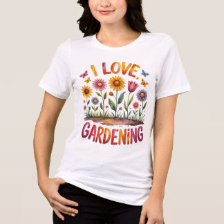 Jag älskar trädgårdsodling Växt- och blomsterälska T Shirt