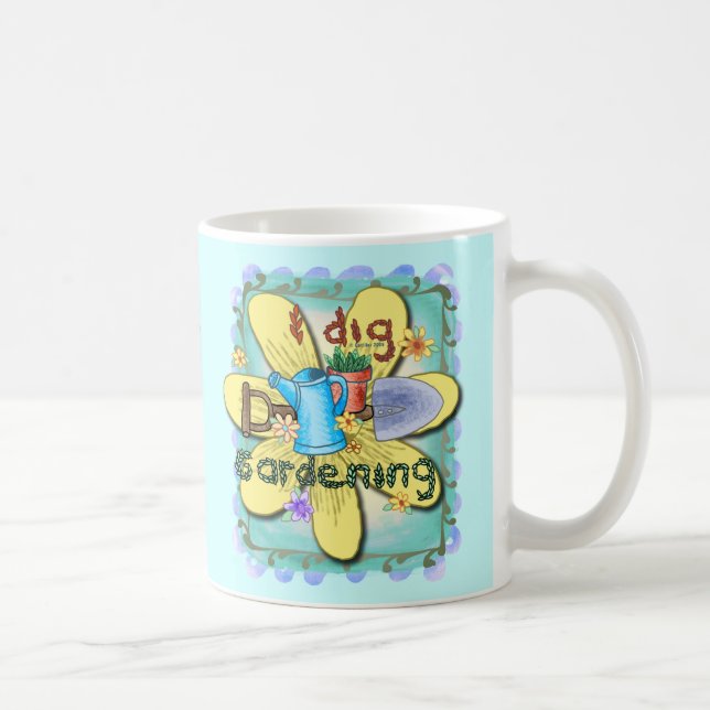 Jag älskar trädgårdsskötsel kaffemugg (Höger)