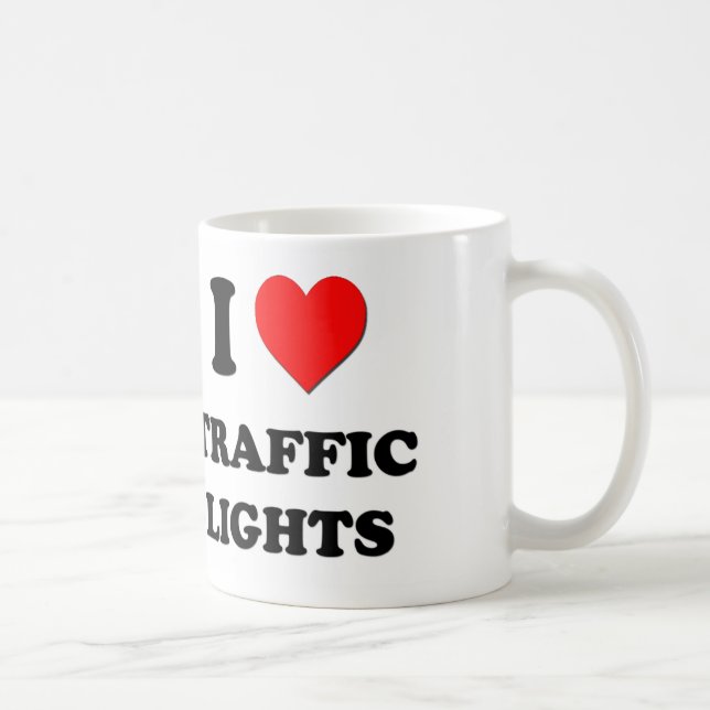 Jag älskar trafikljus kaffemugg (Höger)
