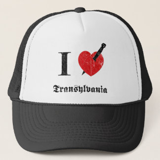 Jag älskar Transylvania (svarten eroderade Truckerkeps