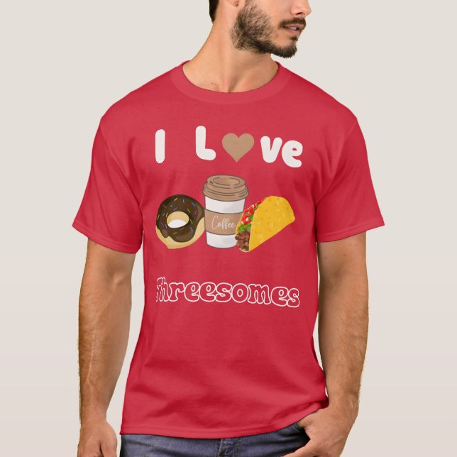 Jag älskar trekantspresent t shirt (Framsida)