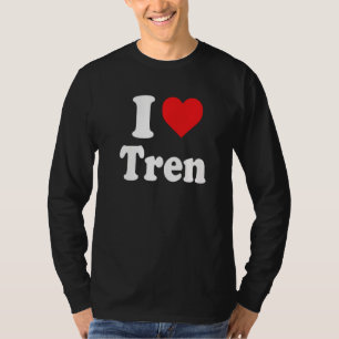 Jag älskar Tren Distressed Retro Vintage 1 T Shirt