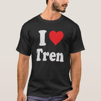 Jag älskar Tren Distressed Retro Vintage Design_3 T Shirt