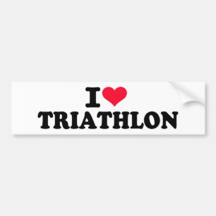 Jag älskar Triathlon Bildekal
