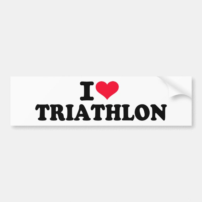 Jag älskar Triathlon Bildekal (Framsidan)