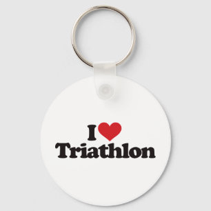 Jag älskar Triathlon Nyckelring