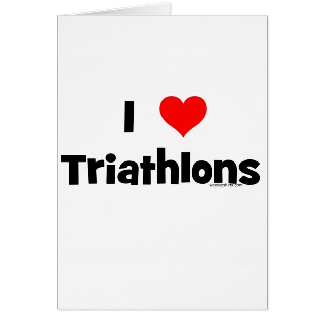 Jag älskar Triathlons Hälsningskort (Framsidan)