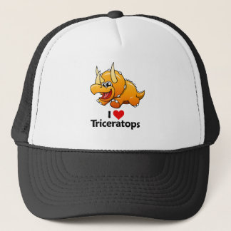 Jag älskar triceratopsen truckerkeps