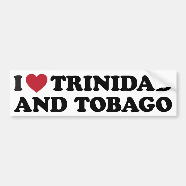 Jag älskar Trinidad och Tobago Bildekal (Framsidan)