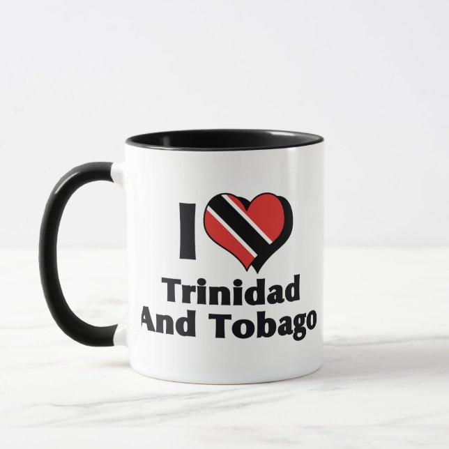 Jag älskar Trinidad och Tobagos flagga Mugg (Vänster)