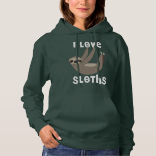 Jag älskar tröjan/hoodien för Sloths den gullig Tröja