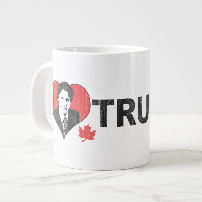 Jag älskar Trudeau Jumbo Mugg (Framsida vänster)
