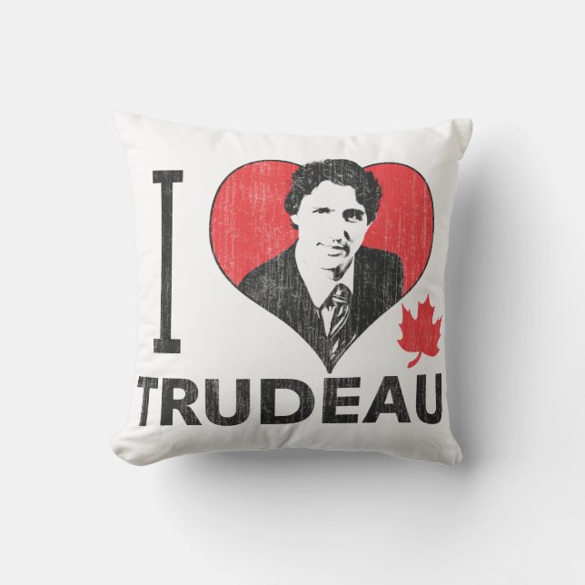 Jag älskar Trudeau Kudde (Framsida)