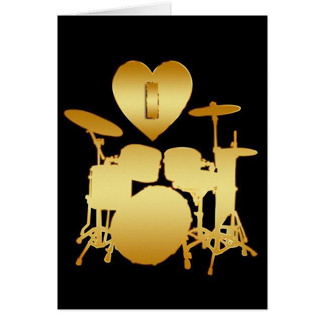 JAG ÄLSKAR TRUMMAR HÄLSNINGSKORT (Framsidan)