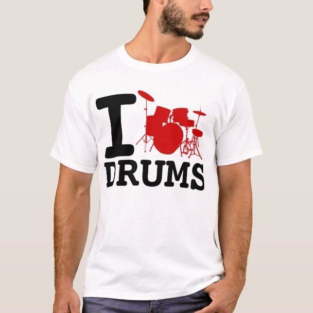 JAG ÄLSKAR TRUMMAR T-SHIRT (Framsida)