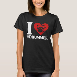 Jag älskar trummisen söt jag älskar trummisens fru t shirt