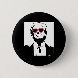 Jag älskar Trump Rosa Hjärtat Solglasögon Punk Roc Knapp