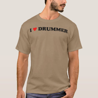 Jag älskar trumslagare tjej t shirt
