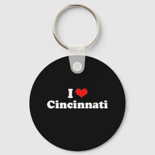 Jag älskar tshirten för Cincinnati Tshirtvit Nyckelring