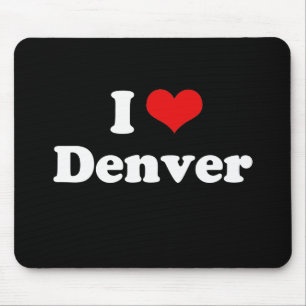 Jag älskar tshirten för Denver Tshirtvit Musmatta