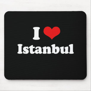 Jag älskar tshirten för Istanbul Tshirtvit Musmatta