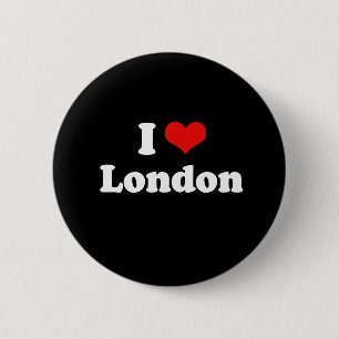 Jag älskar tshirten för London Tshirtvit Knapp