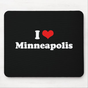 Jag älskar tshirten för Minneapolis Tshirtvit Musmatta