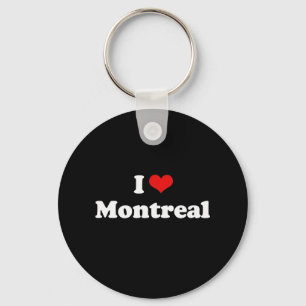 Jag älskar tshirten för Montreal Tshirtvit Nyckelring