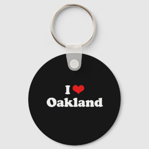 Jag älskar tshirten för Oakland Tshirtvit Nyckelring
