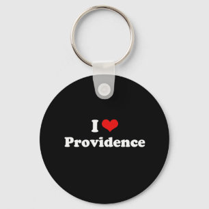 Jag älskar tshirten för Providence Tshirtvit Nyckelring