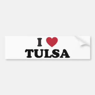 Jag älskar Tulsa Oklahoma Bildekal