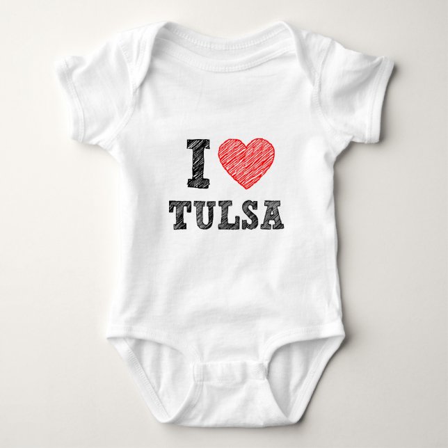 Jag älskar Tulsa T Shirt (Framsida)