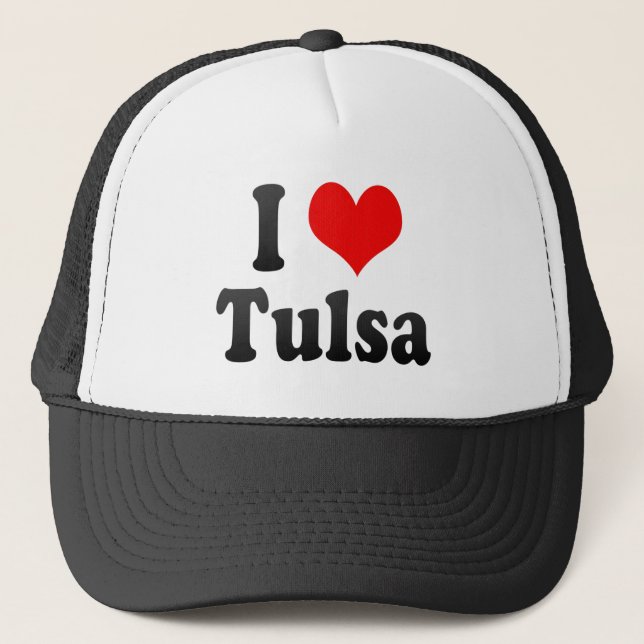 Jag älskar Tulsa, United States Truckerkeps (Framsida)
