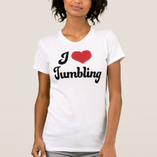 Jag älskar tumbling (för hjärta) t shirt