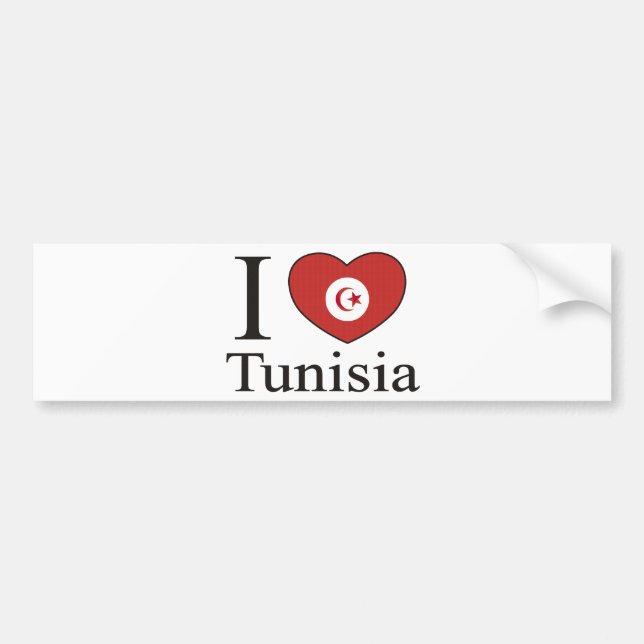 Jag älskar Tunisien Bildekal (Framsidan)