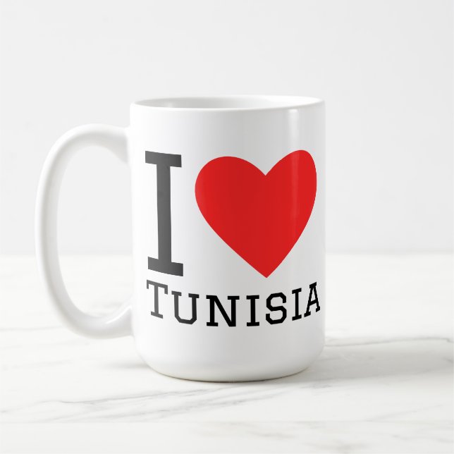 Jag älskar Tunisien  Kaffemugg (Vänster)