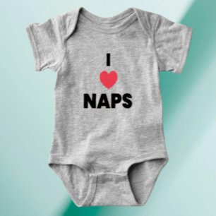 Jag älskar tupplurar Baby Bodysuit – Mysig humor f T Shirt