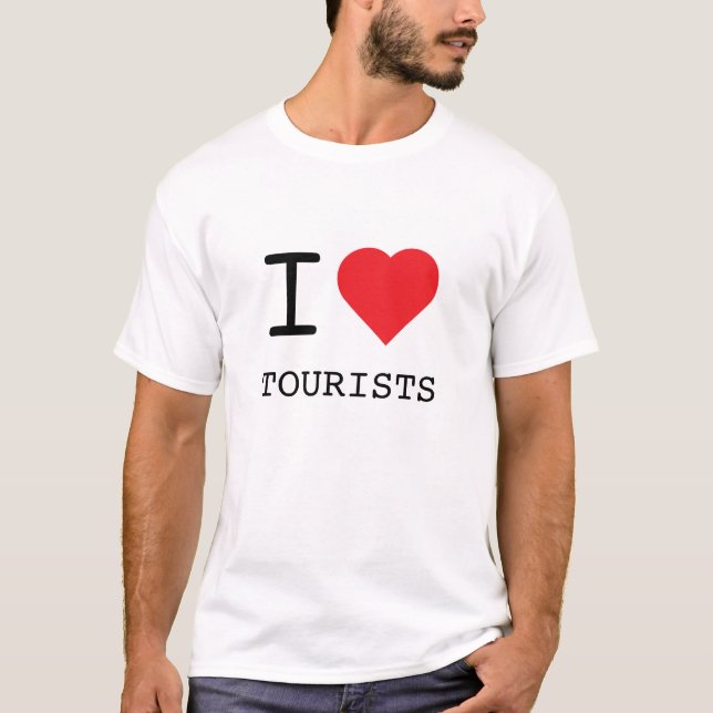 Jag älskar turister t shirt (Framsida)