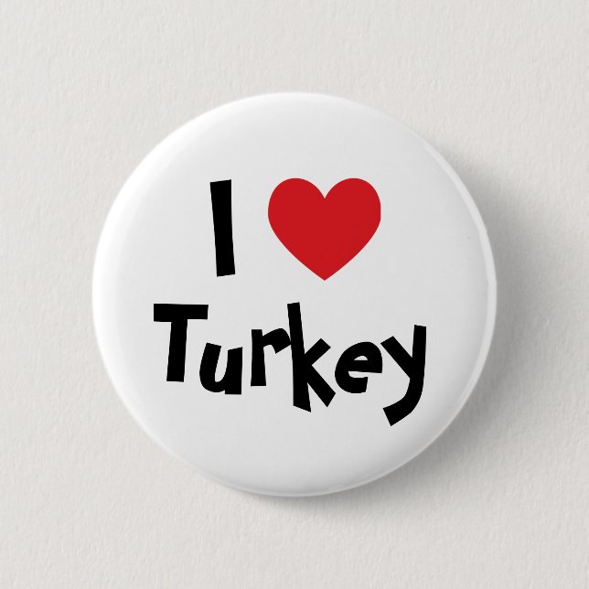 Jag älskar Turkiet Knapp (Framsida)