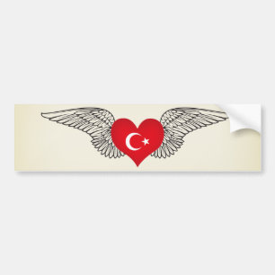Jag älskar Turkiet -vingar Bildekal